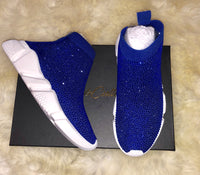 Blue Rhinestone Sneaker